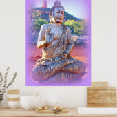 lavender aura buddha poster (Keuken)