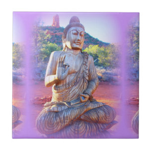 lavender aura buddha tegeltje