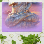 lavender aura buddha theedoek (Gevouwen)