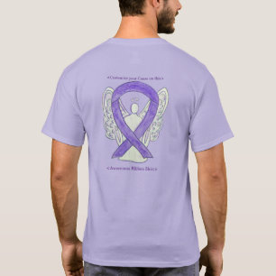 Lavender Awareness Ribbon Angel Custom Shirten T-shirt