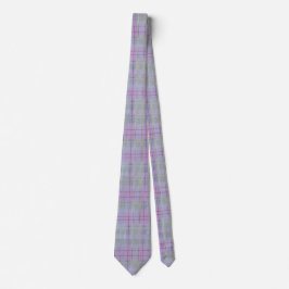 Lavender Barefoot Plaid  Stropdas