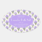 Lavender Bath Salt Oval Label (Voorkant)