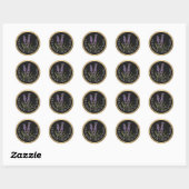 Lavender Beeswax Lip Balm Classic Round Sticker (Vel)