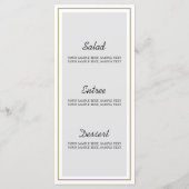 Lavender & Beige Flowers Menu (Achterkant)