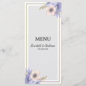 Lavender & Beige Flowers Menu (Voorkant)