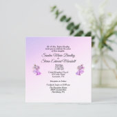 Lavender Bells Wedding Invitation Kaart (Staand voorkant)