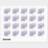 Lavender Berry - Sticker Mariage Carré (Feuille)