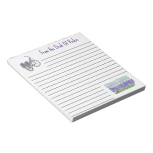 Lavender Bike And Garden 5.5" x 6" Notitieblok