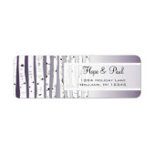 Lavender Birch Tree Return Label (Voorkant)