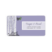 Lavender BirchTree Return-adreslabel Etiket (Voorkant)