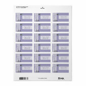 Lavender BirchTree Return-adreslabel Etiket (Full Sheet)