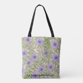 Lavender Bloom Floral Tote Bag (Dos)