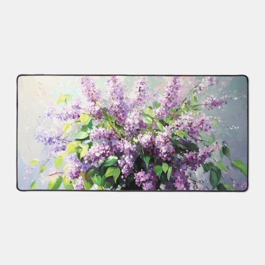 Lavender Blooming Lilac Bouquet Bureaumat (Voorkant)
