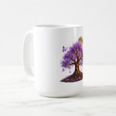Lavender Blossom Moon Tree Mug (Devant gauche)
