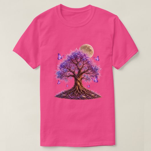 Lavender Blossom Moon Tree T-Shirt (Design devant)