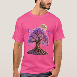 Lavender Blossom Moon Tree T-Shirt