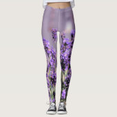Lavender Blossoms Floral Botanische Lila Leggings (Voorkant)