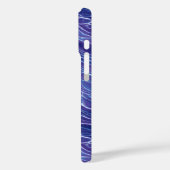 Lavender Blue Abstract Waves Pattern Case-Mate iPhone Case (Achterkant / Links)