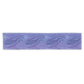 Lavender Blue Abstract Waves Pattern Korte Tafelloper (Horizontaal)