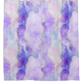 lavender blue agate glitter douchegordijn (Voorkant)