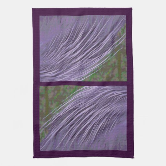 Lavender Blue Feathers Theedoek (Verticaal)