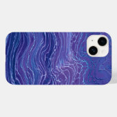 Lavender Blue Lace Marble Acrylic Abstraction Case-Mate iPhone Case (Achterkant (horizontaal))