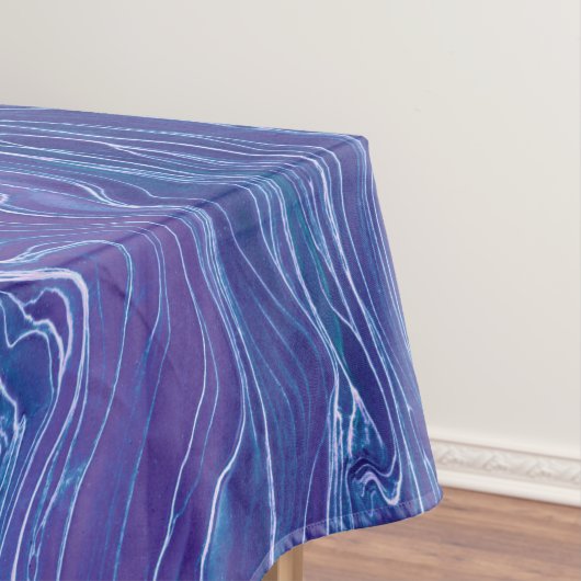 Lavender Blue Lace Marble Acrylic Abstraction Tafelkleed (Voorbeeld)