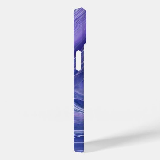 Lavender Blue Marble Acrylic Abstract Case-Mate iPhone Case (Achterkant / Rechts)