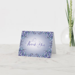 Lavender Blue Spring Lilac Florals Thank You Card Bedankkaart