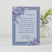 Lavender Blue Spring Lilacs Carte de Sympathie (Debout devant)