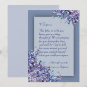 Lavender Blue Spring Lilacs Sympathy Card Kaart (Voorkant / Achterkant)
