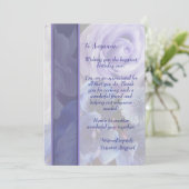 Lavender Blue Spring Rose Floral carte d'anniversa (Debout devant)