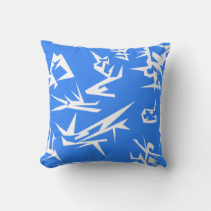 Lavender Blue White Abstract Art-kussen Pillow Kussen