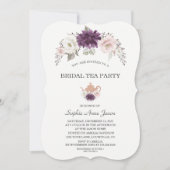 Lavender Blush Floral Vrijgezellenfeest Tea Party Kaart (Voorkant)