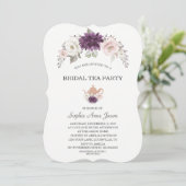 Lavender Blush Floral Vrijgezellenfeest Tea Party Kaart (Staand voorkant)