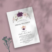 Lavender Blush Floral Vrijgezellenfeest Tea Party Kaart