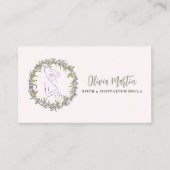 Lavender & Blush Modern Birth & Postpartum Doula Visitekaartje (Voorkant)