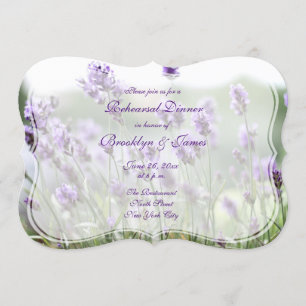 Lavender Bohemian Mariage Rehearsal Invitations