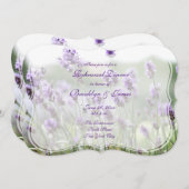 Lavender Bohemian Wedding Rehearsal Invites Kaart (Voorkant / Achterkant)