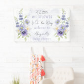 Lavender Boho A Little Wildflower Baby shower Spandoek (Insitu)