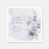 Lavender Boho A Little Wildflower Baby Sprinkle Servet (Voorkant)