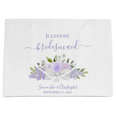 Lavender Boho Roses & Blossoms Wedding Bridesmaid Groot Cadeauzakje (Voorkant)