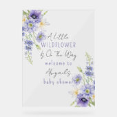 Lavender Boho Un Petit Baby shower Fleur sauvage (Recto)