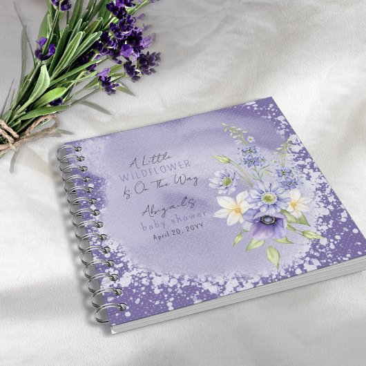 Lavender Boho Un Petit Fleur sauvage Baby Livre d'