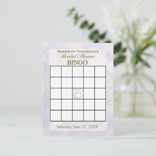 Lavender Bokeh | Carte Bingo (Debout devant)