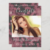 Lavender Bokeh Chic Afstuderen Invitation Kaart (Voorkant / Achterkant)