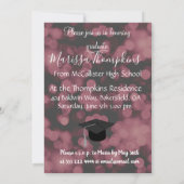 Lavender Bokeh Chic Graduation Card Invitation (Dos)