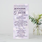 Lavender Bokeh souligne le programme de mariage (Debout devant)