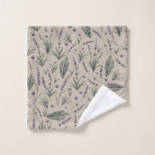 Lavender Botanical Bathroom Towel Set (Gant de toilette)