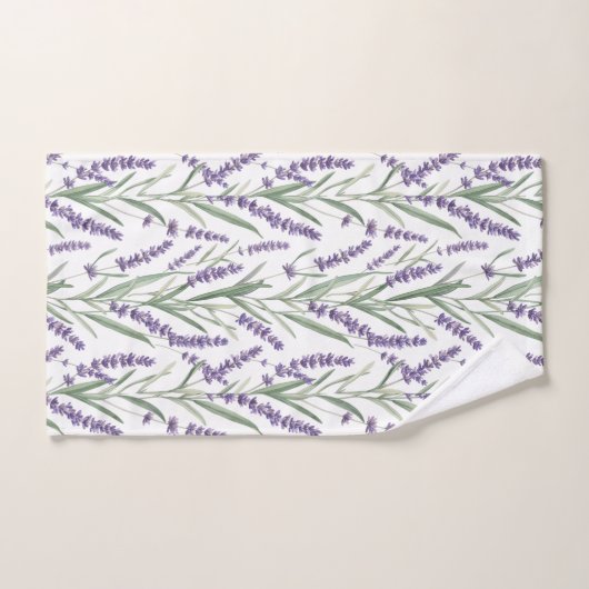 Lavender Botanical Pattern (Serviette à main)